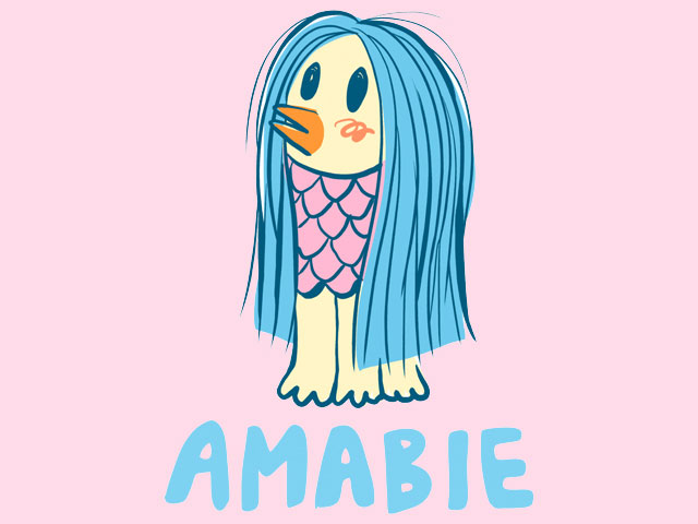 Amabie, mysterious monster of Japanese folklore